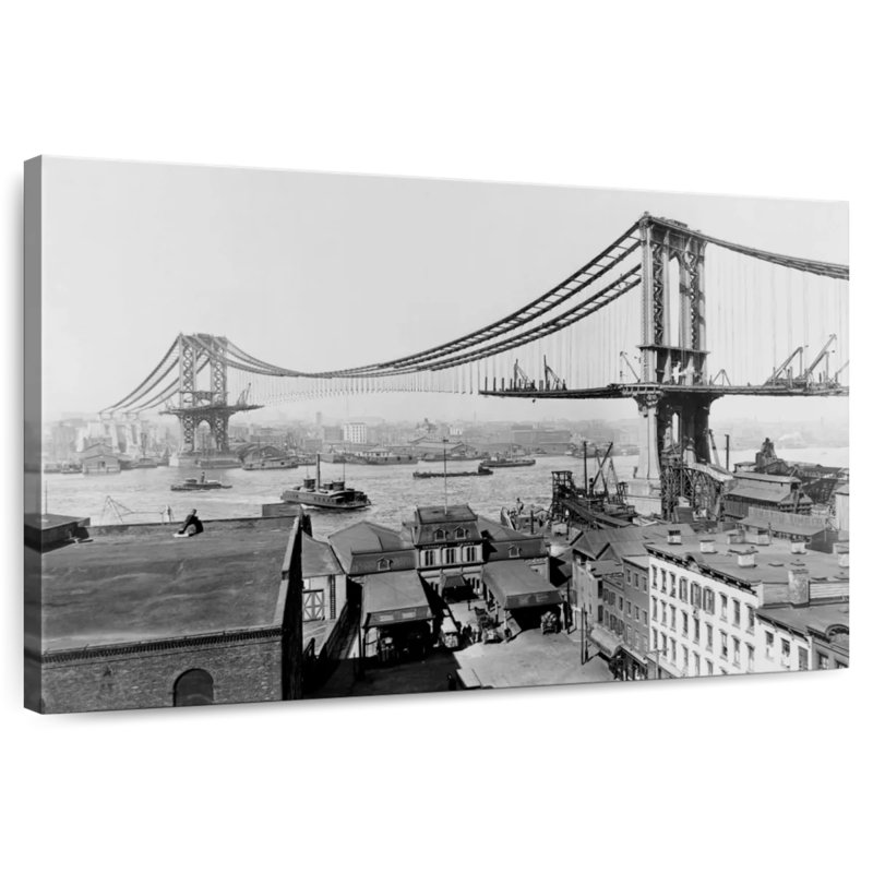 Lilie Manhattan Bridge Construction, 34" H x 51" W