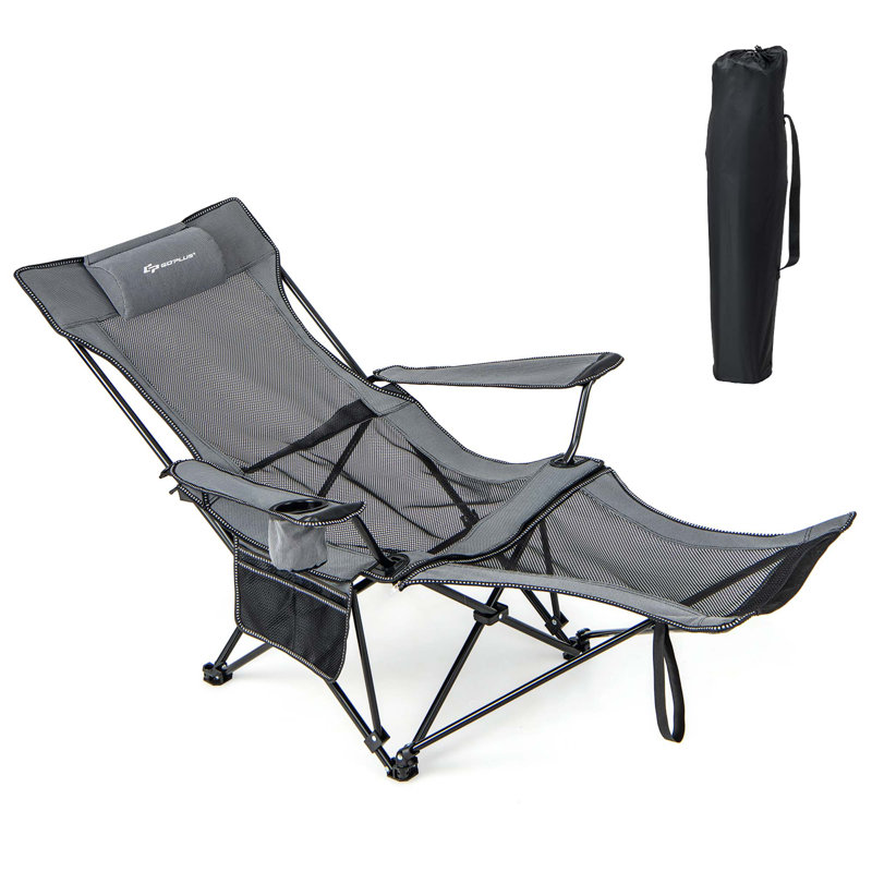 Chaise de camping pliante , Gris