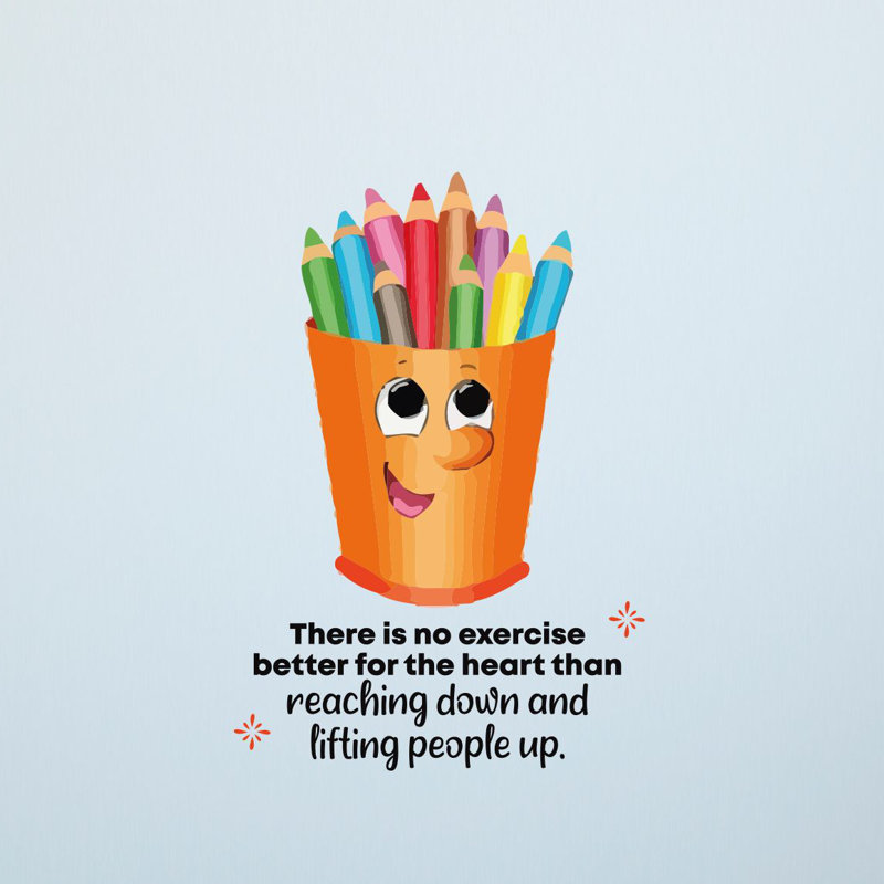Adhésif décoratif en vinyle "Heart Pencil School", H 40 po x l 20 po