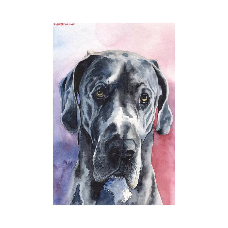 Great Dane III 1 Piece Wrapped Canvas Wall Art, 20.32 cm H x 30.48 cm W