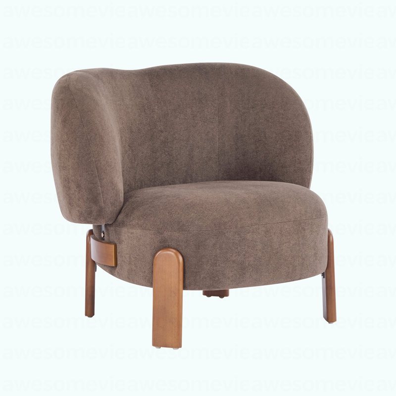 Fauteuil à oreilles moderne, Marron foncé