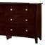 Rabin 6-Drawer 56 In. Brown Cherry Dresser