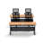 Maelana Rectangle 4 Person Flip Top 72'' L Modular Training Table and Chair Set with Casters and Modesty Panel and Cable Management