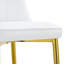 4 chaises de salle à manger modernes, un dossier en cuir de polyuréthane élégant et des pieds en métal doré apportent une expérience de maison confortable à la cuisine, à la chambre à coucher et au bureau