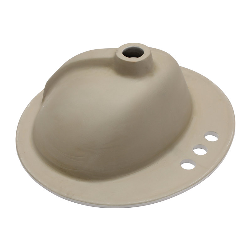 Glossy White Ceramic Oval Drop-in Bathroom Sink with 3 Faucet Holes