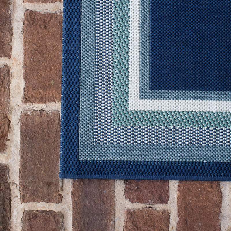 Harwington Flatweave Blue Rug, Rectangle 200 x 290cm