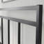 Lit plateforme simple avec tête de lit, finition noire