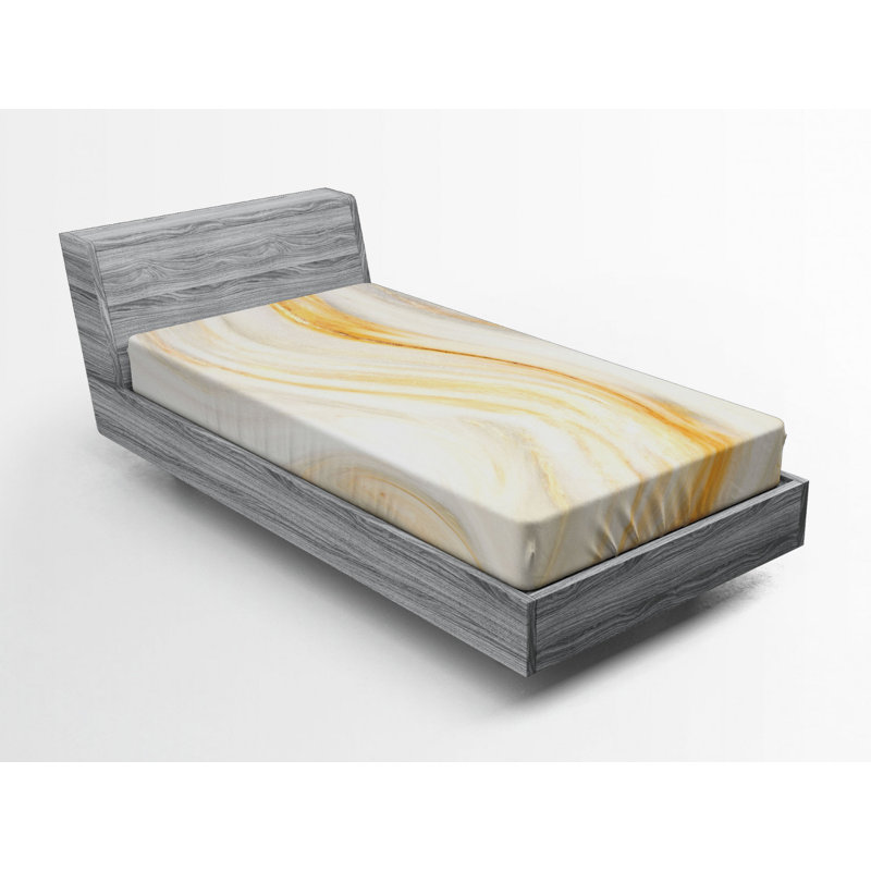 Microfiber Abstract Fitted Sheet, Twin Fitted Sheet