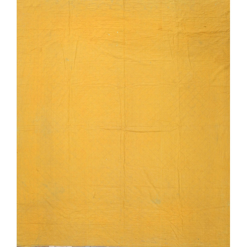 Antique Quilt Small Scatter Size Wool Yellow Rug
