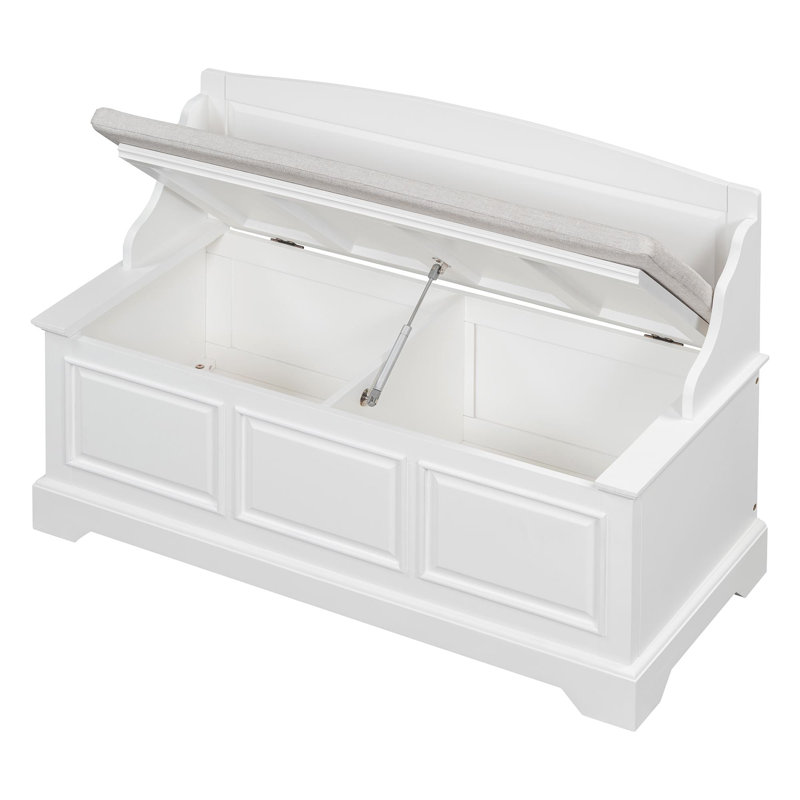 Baier Storage Bench, White
