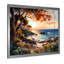 Coucher de soleil hamac près de la plage I - art mural tropical côtier-2090903696-2090903704
