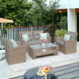 4 - Person Patio Conversation Sets with Cushions