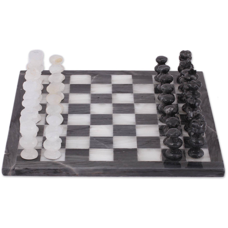 Egil Ivy Bronx 2 Player Marble Chess, Checkers, And Backgammon Set
