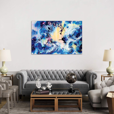 'Falling Towards the Sky' Graphic Art Print on Wrapped Canvas