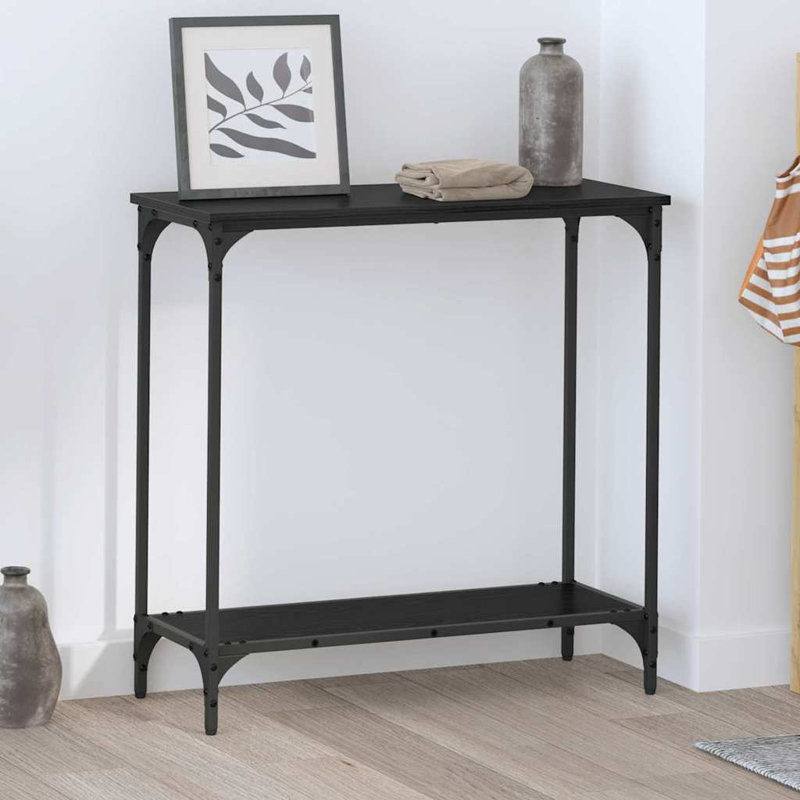 Console Table, 75cm H x 75cm W x 230.5cm D, Black Oak