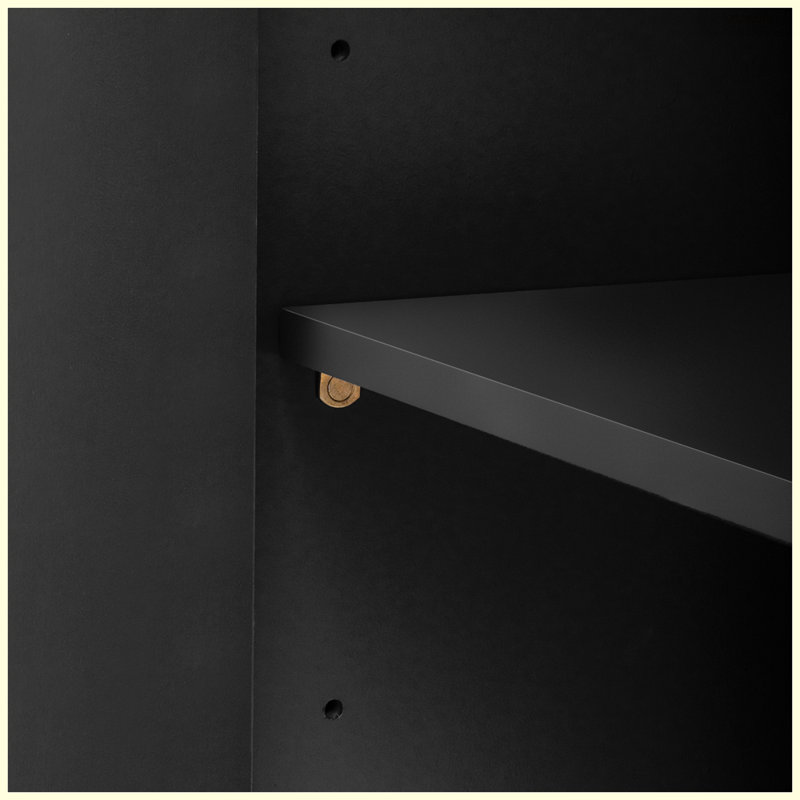 Buffet avec rangement, Noir, noir, noir, noir