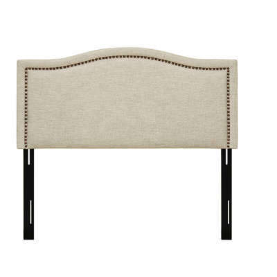 Upholstered Headboard - Stable Legs Plywood Frame & Black Metal
