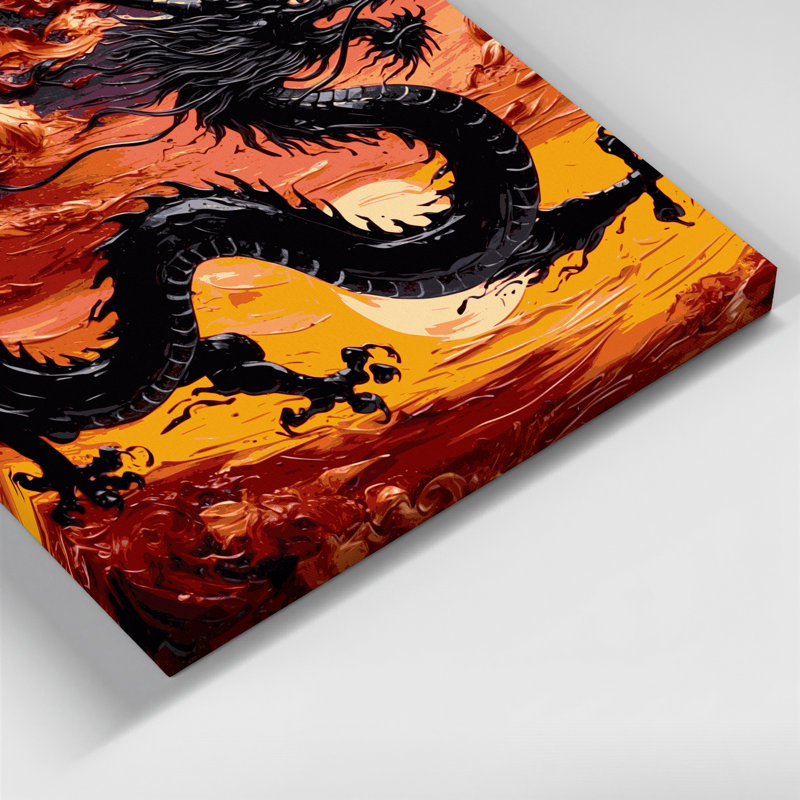 Art mural en toile Sci Fi Dragon, H 11 po x l 14 po
