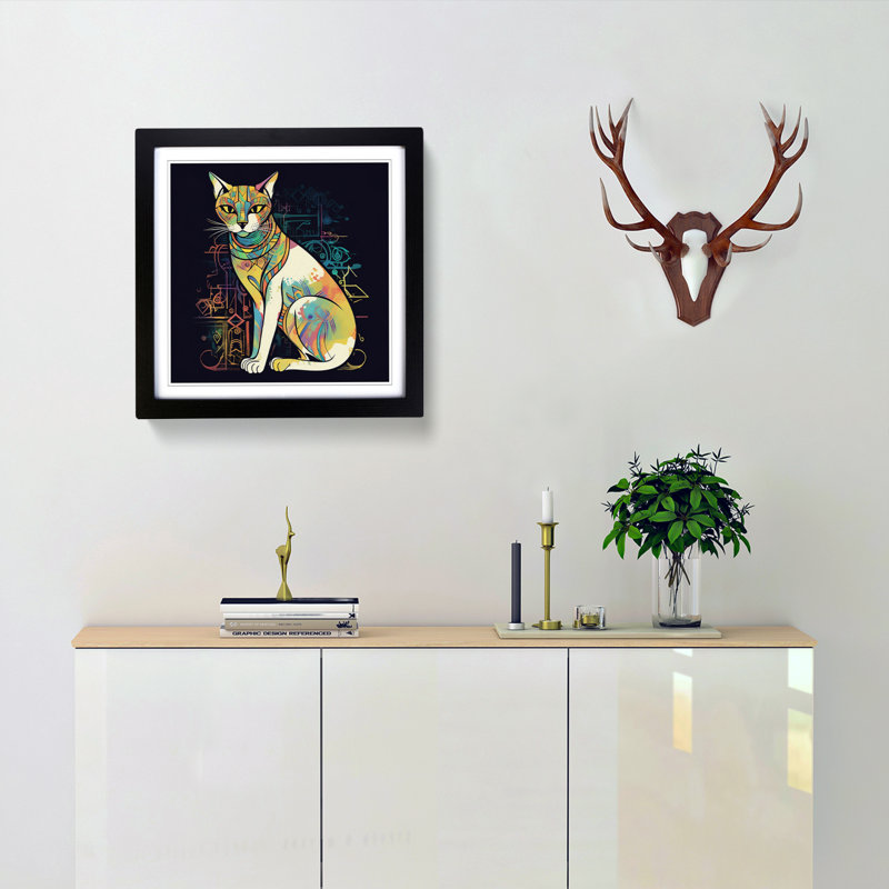 1 Piece Single Picture Frame Wall Art, Black