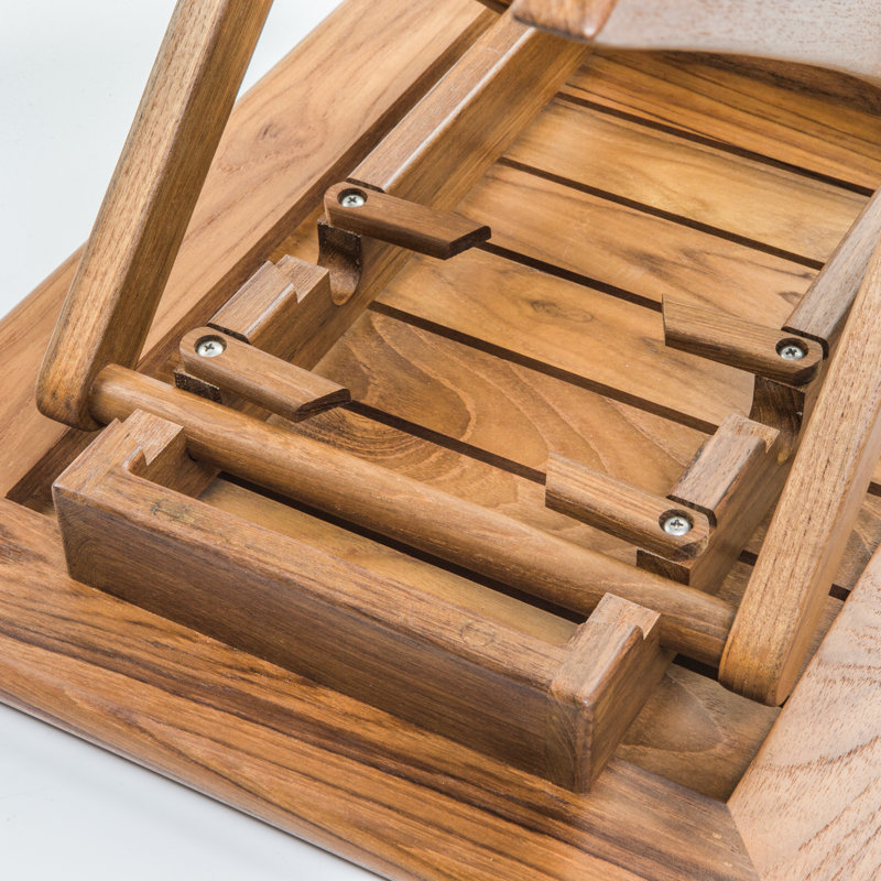 Adjustable Teak Side Table