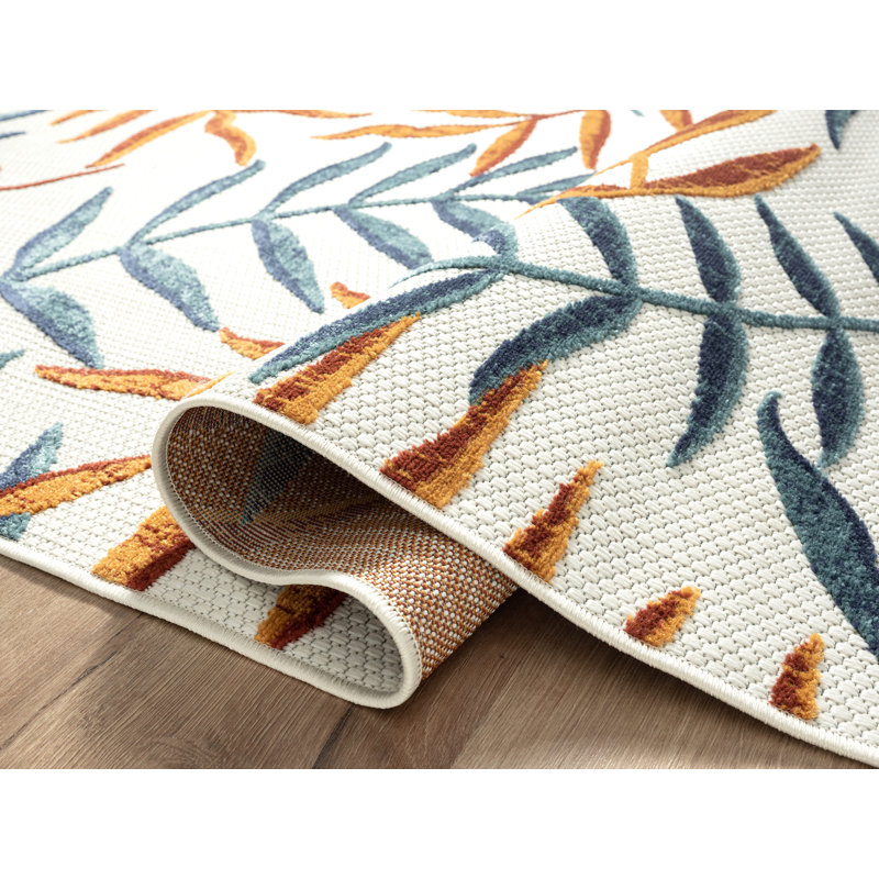 Tapis contemporain rouge et bleu Abani Hampton HAM120A, Rectangle 4 pi x 6 pi