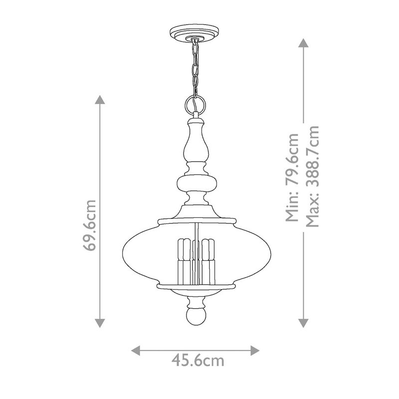 Scettrini 5 - Light Heritage Brass Unique/Statement Pendant