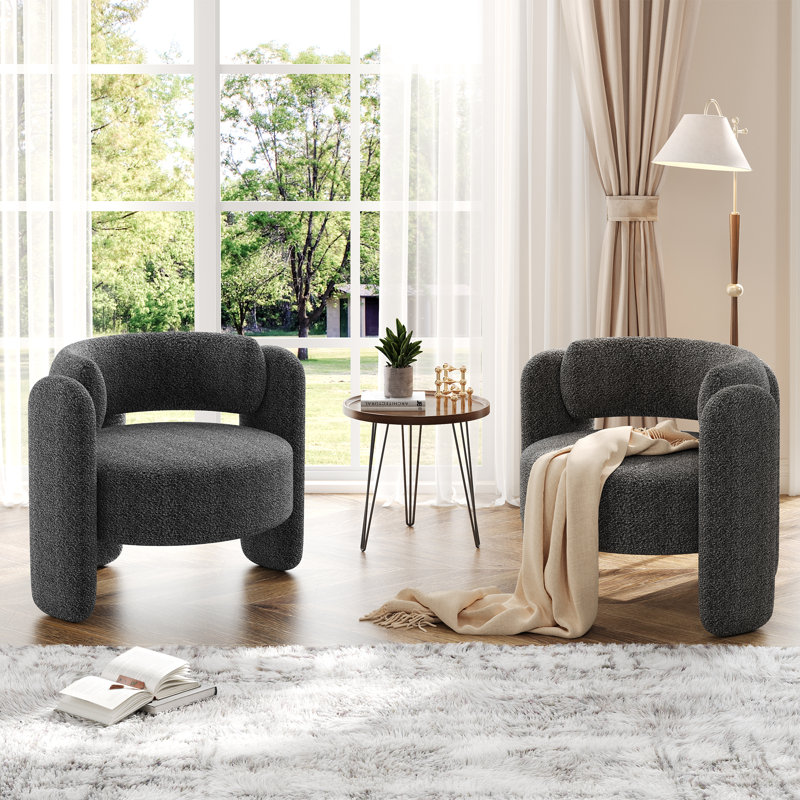Upholstered Accent Chair, Grey