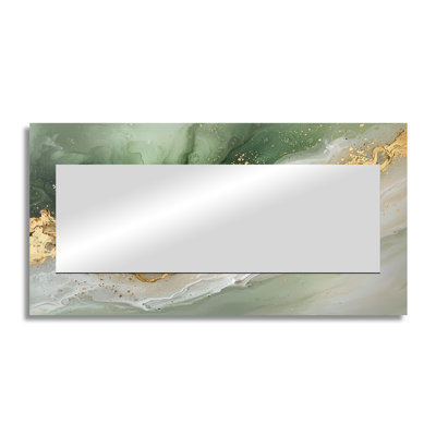 Ephemeral Emerald Pathways To The Gemstone II - Marble Mirror For Wall Art Decor - Printed On Metal