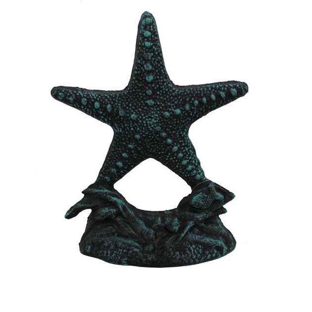 Starfish Cast Iron Weighted Floor Stop, Antique Bronze