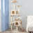 PETMAKER 5.5FT Cat Tree with Scratch Posts, Beige
