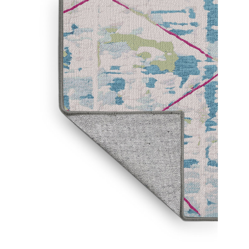 Machine Washable Gray Area Rug, Runner 2' x 5'