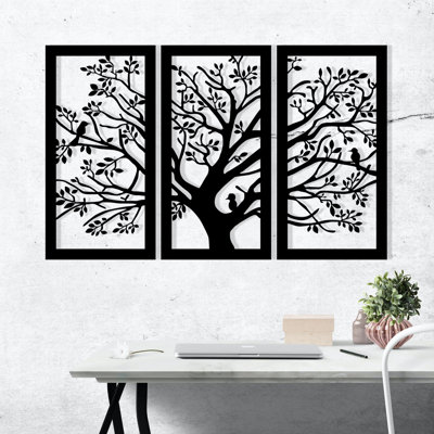 Decorative Metal Wall Accessory, Black, 40.6 x 25.6 inches | 100% Metal Construction, Thickness: 0.05 inches | Stylish Home Décor for Living Room, Office & Entryway | Durable & Eye-Catching Design