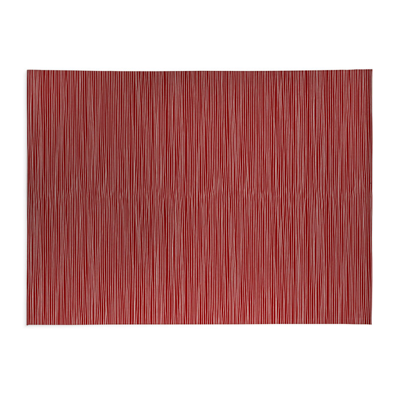Tapis de cuisine à profil bas Eric, Rouge canneberge, Rectangle 5 pi x 7 pi