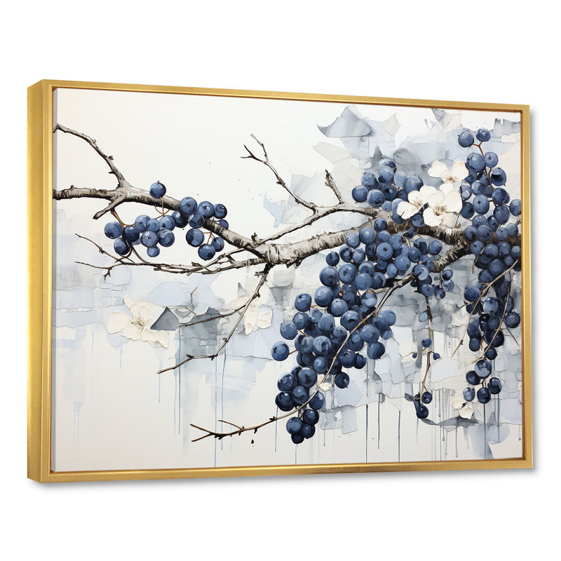 Impression sur toile Minimalisme Vineyard Dreamscape II, Cadre flottant doré, H 12 po x l 20 po x P 1 po