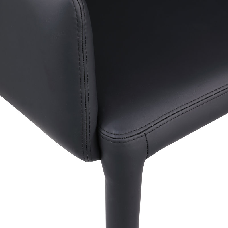 Pelle 25'' Wide, Black Vegan Leather