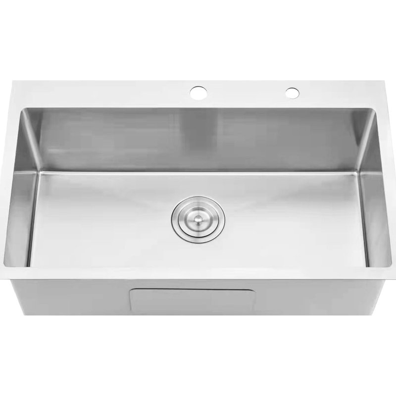 2 éviers encastrés en acier inoxydable de 30 po avec lavabo insonorisant, grille inférieure et rainure de drainage