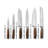 Zebra Wood 7-Piece Knife Block Set