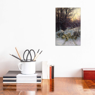 The Sun Had Closed For The Winter Day by Joseph Farquharson - Wrapped Canvas Print