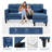 L-Shaped Sofa With Reversible Chaise, Convertible Couch With Washable Covers, Compact Living Room Furniture For Apartments & Small Spaces-678887080