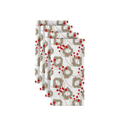 Polyester Floral Square Napkin