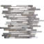 0.62" x 3" Marble/Metal Linear Mosaic Wall Tile