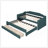 Twin Size Upholstered Daybed With Trundle And Three Drawers