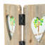 Nicola Spring - Rustic Hearts Folding 3 Photo Frames - 4 x 6" - Natural