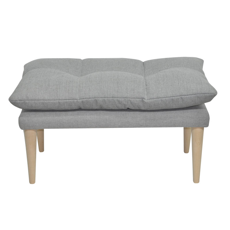 Zen Polyester Upholstered Bench, Grey