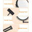 Miroir de maquillage mural - miroir grossissant 1X / 10X pour le mur, miroir de salle de bain extensible pivotant à double face 360 ° 8 pouces pour le rasage, noir