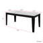 Table de salle à manger extensible, grande table de cuisine 106,29 po avec plateau en faux marbre pour la salle à manger et le bureau