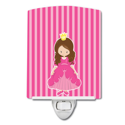 Brunette Girl Princess Grace Ceramic Night Light