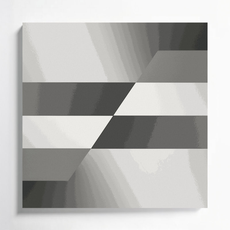 Minimalisme 74, art mural sur toile beige, H 12 po x l 12 po