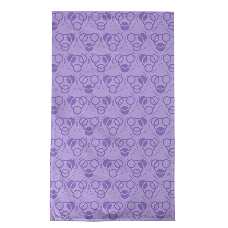 Torchon Circles and Waves, Mauve, Polyester sergé