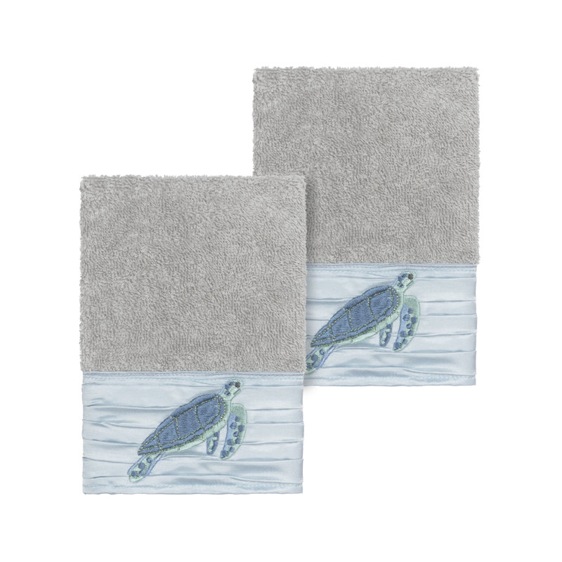 Essuie-mains en coton turc Mia, Gris clair